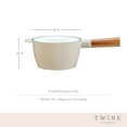 thumbnail image 4 of Twine Beige and Wood Cast Iron Fondue Set for Cheese and Chocolate Fondue, 4 of 9
