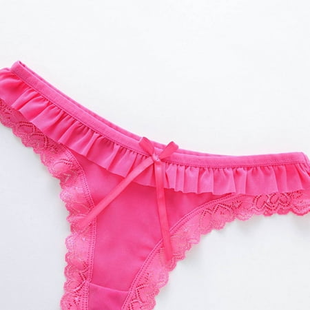 

Knosfe Women s Low Rise Lace Underwear Breathable Seamless Panties Soft Stretch Thong Sexy G-string Free Size
