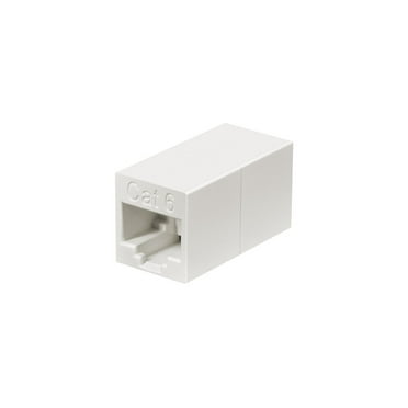 Monoprice 8P8C RJ45 Cat6 Inline Coupler - White, For Linking Two CAT6 Ethernet Cable