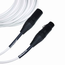White Male To Female XLR Microphone Cable - 50 Ft Long