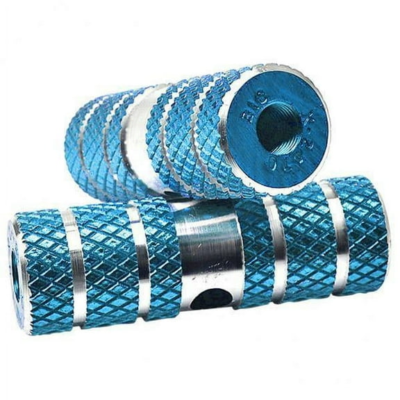 funtasica 2x2Pcs Bike Non-slip Pegs for Front Rear Axle Foot Universal Bike Replacement Blue