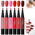 thumbnail image 4 of VAIFTILNO Nail Polish Pen Set 6 Colors, Water Based Nail Art Polish, Dry Nail Art Pens Air Dry Nail Paint No Lamp Needed, Control Brush Tip for Women (C), 4 of 7
