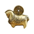 thumbnail image 2 of Estatua de caballo, decoración Feng Shui, adorno antiguo coleccionable retro, estatuilla de latón para jardín, coche, sala de estar, sala de estudio,, 2 of 9