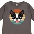 thumbnail image 4 of Inktastic Boston Terrier Dog Retro Sunset Boys or Girls Long Sleeve Toddler T-Shirt, 4 of 5
