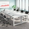 thumbnail image 4 of Tribesigns 70.86 Inch Large Computer Desk, Modern Sturdy Writing Desk for Home Office, White, 4 of 12