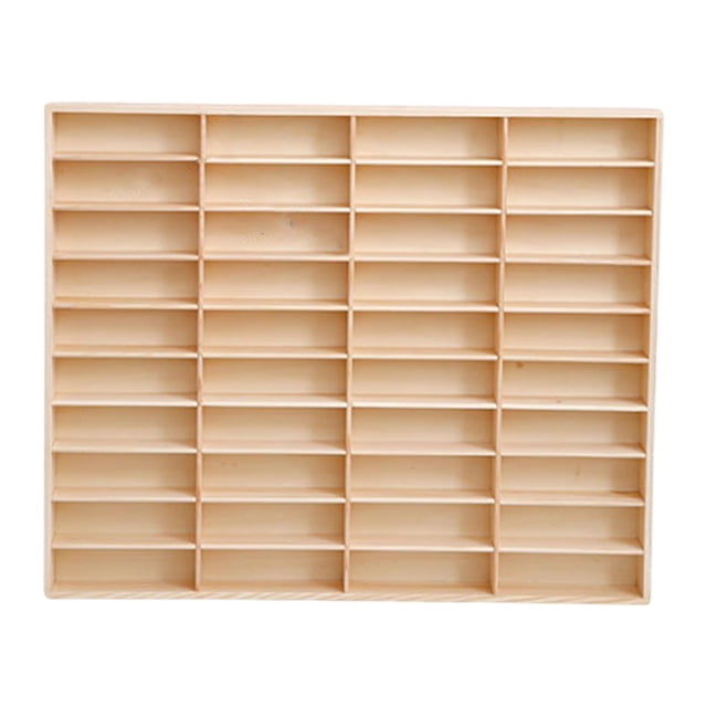 MERIGLARE 1/64 Car Display Rack Shelf Figures Display Cabinet Collectibles Multifunction Miniature Display Case for Home Figurine Shelf 40 grids