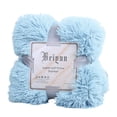 thumbnail image 2 of Porfeet 80x120cm Soft Fluffy Shaggy Warm Bed Sofa Bedspread Bedding Sheet Throw Blanket,Water Blue, 2 of 10