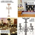 thumbnail image 4 of Efavormart 33" Tall Silver Arm Shiny Metal Candelabra Chandelier Votive Candle Holder Wedding Centerpiece, 4 of 6