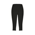thumbnail image 4 of Jxximdong Leggings for Women High Waisted Yoga Capri Pants Lightweight Comfortable Solid Color Soft Casual Pajama Pants Black L Yoga Pants, 4 of 5