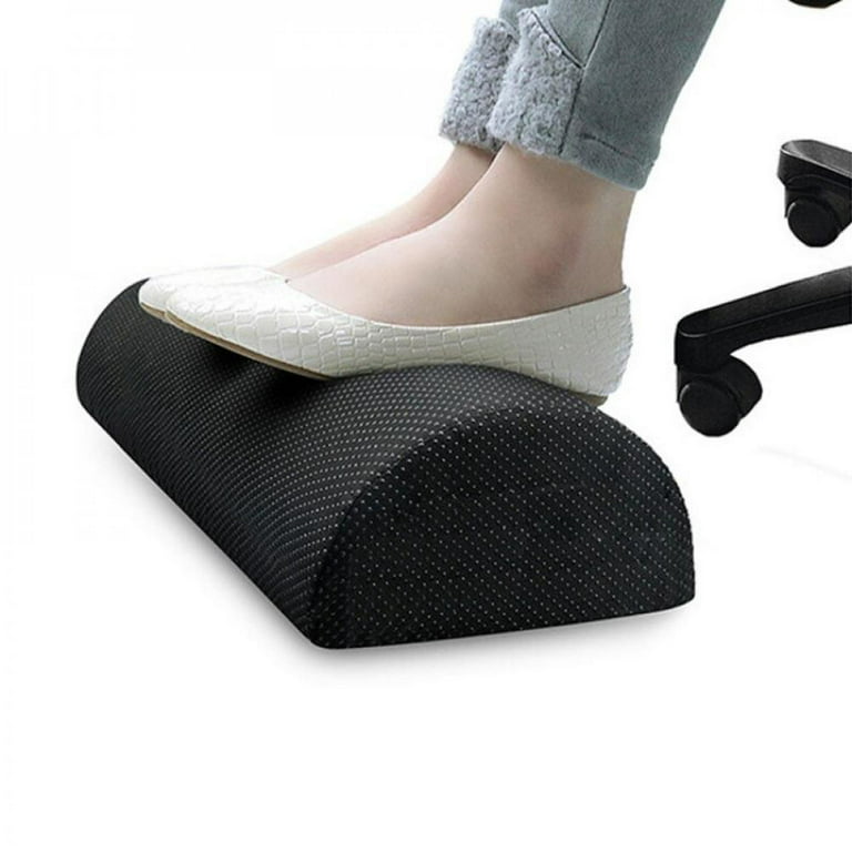 Everlasting Comfort Office Foot Rest Under Desk Ergonomic Memory Foam Foot Pillow, Black, Size: 17 x 9.5 x 4.75