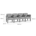 thumbnail image 4 of Belmont Lounge Reception 4 Seat Tandem Seating / Walnut Wood Legs / Black, 4 of 5