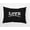 Black, variant on Simply Daisy, 14" x 20" Love Soccer Light Blue Decorative Word Outdoor Pillow