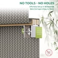 thumbnail image 2 of Allesin zen No Drill Cordless Bamboo Roman Shade, 35"W x 64"H, Gray, 2 of 9