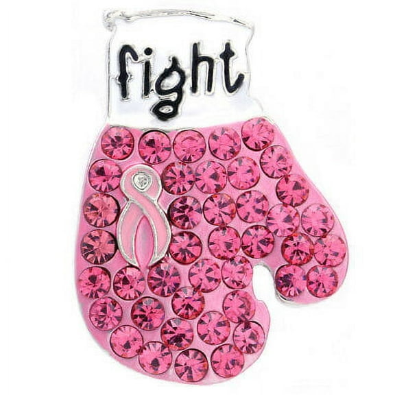 Pink Ribbon Fighting Boxing Gloves Breast Cancer Awareness Brooch Pin Jewelry l6