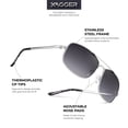 thumbnail image 4 of Xagger Polarized Oval Aviator Sunglasses for Men Pilot Metal Frame Driving Fishing Golf UV400 Sun Glasses, 4 of 6