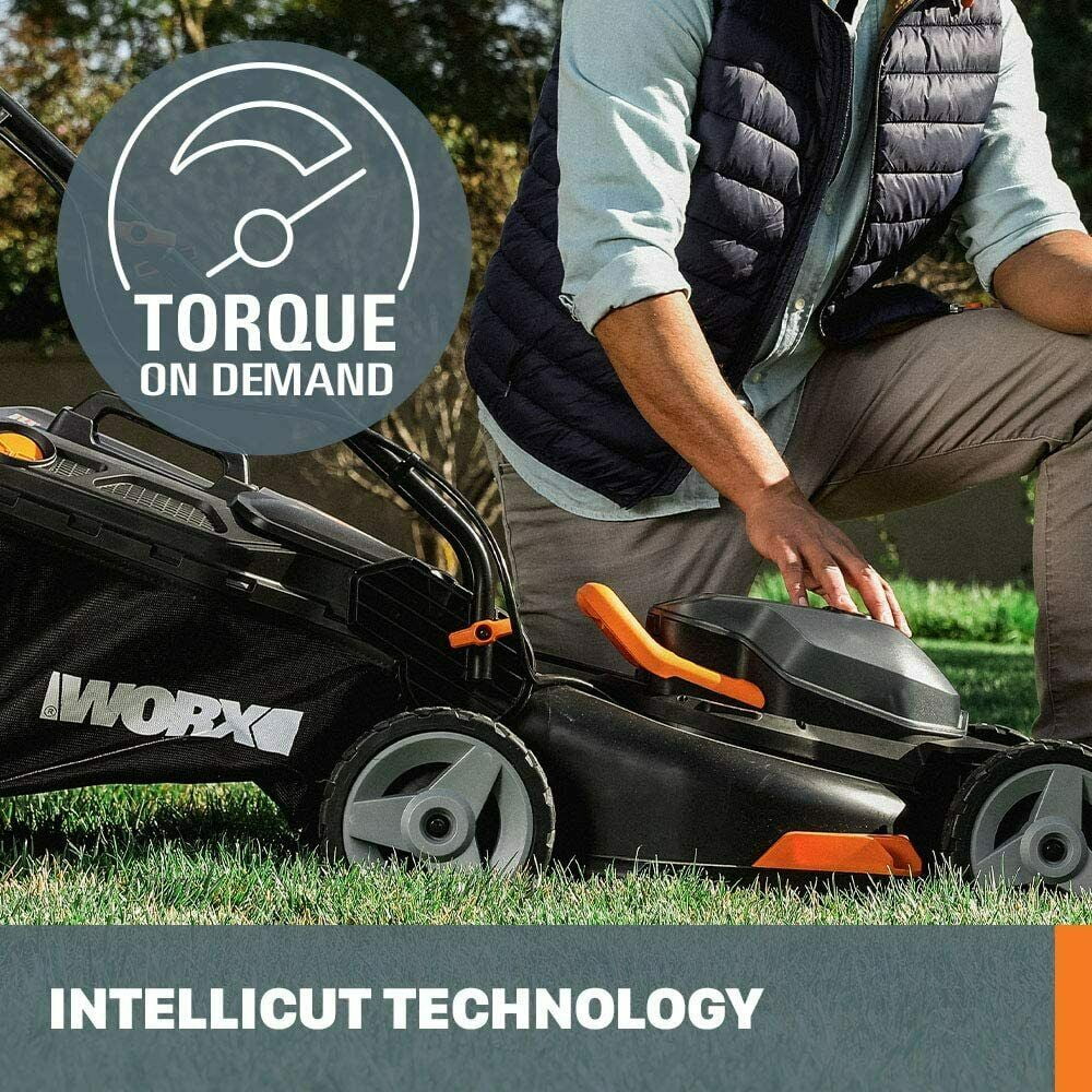 Worx WG911 Power Share 40V Lawn Mower and 20V Grass Trimmer Combo