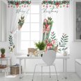 thumbnail image 5 of Fsddascl Merry Christmas Blackout Curtains for Bedroom/Living Room, Thermal Insulated Kitchen Curtains, Winter Boots Pine Cone Branches Berry Grommet Darkening Window Treatment Drapes 52"x63"x2, 5 of 6