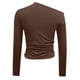 thumbnail image 4 of Camiseta sexy de manga larga con hombros descubiertos para mujer - Color liso, poliéster-spandex, XS-XL - Cuello en V, cintura fruncida para citas nocturnas/fiestas, 4 of 4