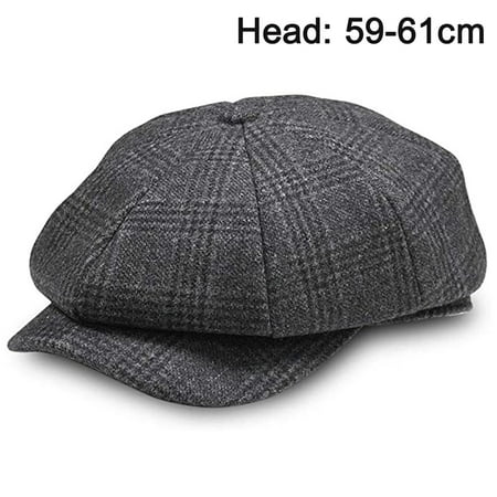 Fashion Vintage Wool Blended Beret Casual Short Brim Cap Beret flat Top ...