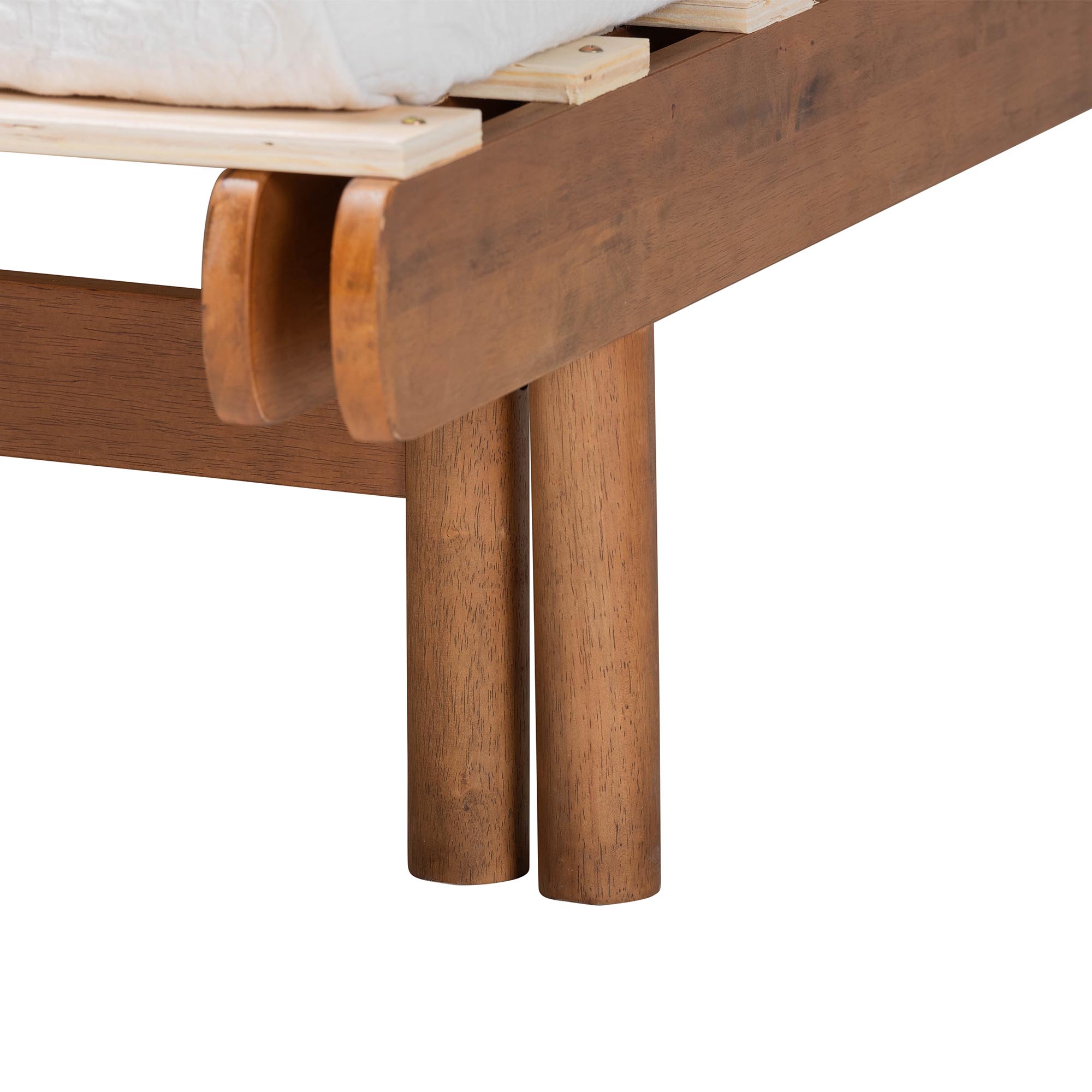 Baxton Studio Bolivia Mid-Century Expandable Bed, Expandable, Walnut Brown