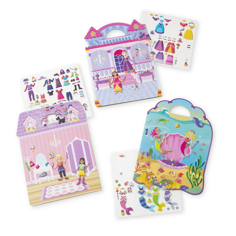 Melissa & Doug Sticker Collection and Coloring Pads Set: Princesses,  Fairies, Animals, and More - FSC-Certified Materials 