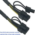 thumbnail image 6 of 8 Pin PCI-E To 2 PCI-E 8 Pin (6 Pin + 2 Pin) Power Adapter Cable, Splitter PCI Express Graphics Card Connector PC Power Cable GPU Graphics Video Card Wire, 6 of 8