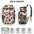 thumbnail image 3 of Travel Cooler Bag - Beige and Brown Of Leopard Print Camping Beer Cooler Backpack with Bottle Opener- Waterproof Insulated Picnic Backpacks - Cooler Bag for Beach, 3 of 6