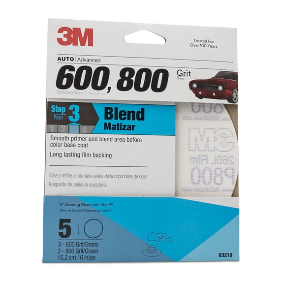 3M Performance Sanding Discs with Stikit Attachment, 03219, 6 in, assorted grits, 5 discs per sleeve, 20 sleeves per case