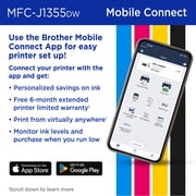 Brother INKvestment MFC-J1355DW Wireless Color Inkjet All-in-One Printer with Automatic Duplex Printing, ADF, and 1.8” Color Display