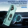 thumbnail image 4 of for iPhone 16 Plus Case, Slim Fit Military Grade Drop Tested Dual Layer Shockproof Case with 360 Ring Holder Kickstand Protective Rugged Car Magnetic Non-Slip Phone Case,Green, 4 of 10