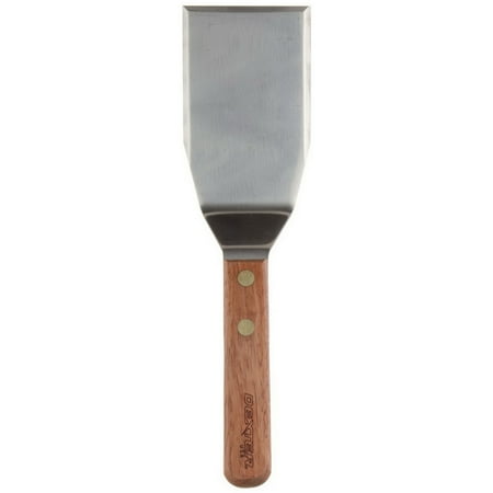 

Dexter-Russell Traditional Hamburger Beveled Edge Turner Brown Handle 4 Blade Length x 3 Blade Width x 9 Overall Length Stainless Steel Blade Natural Rosewood Handle | 1 Each
