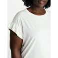 thumbnail image 4 of Terra & Sky Women's Plus Ruffle Short Sleeve Tee, Sizes 0X-5X, 4 of 5
