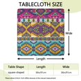 thumbnail image 2 of Decorative bohemian floral print elastic table cover, perfect for 36 inch kitchen and patio tables, 2 of 6