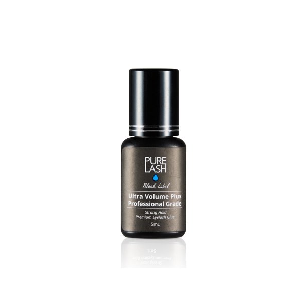 Pegamento Profesional Fuerte para Extensión de Pestañas / Pure Lash / Etiqueta Negra / 5 Mililitros / Fijación Fuerte / Tiempo de Secado 1-2 Segundos / Retención 7-8 Semanas / Solo Uso Profesional / A