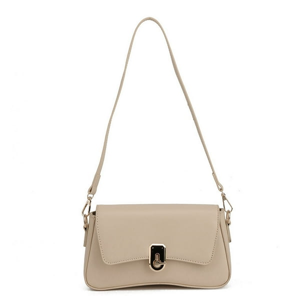 Bolso pequeño popular de PU, bolso de mensajero de moda con explosiones, bolso pequeño de un solo hombro con cadena para mujer, color caqui