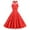 Red, variant on Qiopertar Women's Vintage Polka Dot Halter Neck Cocktail Dress Sleeveless Square Neck Retro Printed Party Dresses Stretchy Fashion, Yellow S