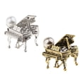 thumbnail image 4 of Broche musical Yuyangstore Cristal Vintage Latón antiguo Broche de piano, 4 of 8