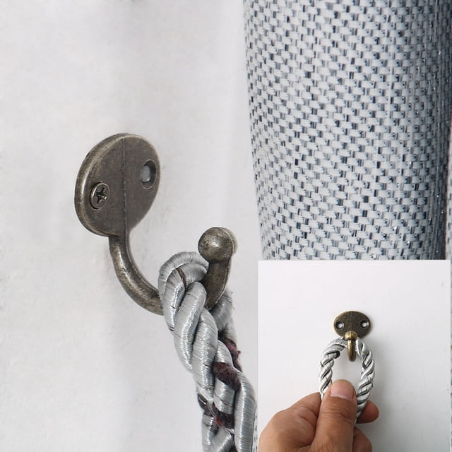 Gancho de Bañera de Aleación de Zinc Ganchos para Abrigos Toalla Montado en la Pared DIY con Tornillos 4pcs