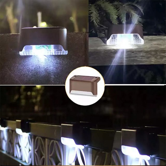 Luces solares de cubierta para exteriores, paquete de 32 luces Led impermeables para barandilla, escaleras, valla de paso, Patio y camino