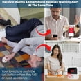 thumbnail image 5 of 2X Inalámbrico WiFi Buscapersonas para Cuidadores de Ancianos Botón de Llamada SOS de Alerta SOS de Emergencia para Pacientes de la Tercera Edad Ancianos(B), 5 of 5