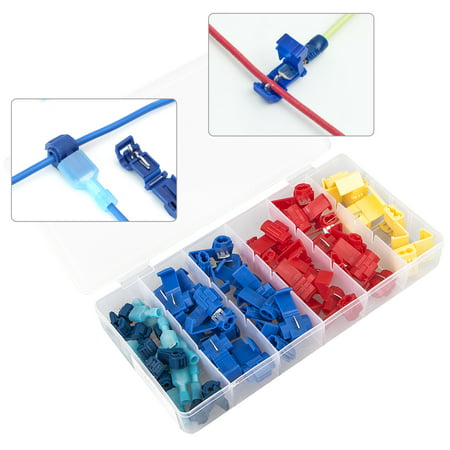 67pcs 24-10 AWG Quick Splice Solderless Wire and T-Tap Electrical Connector Assortment Kit with (Best Way To Splice Into A Wire)