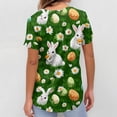thumbnail image 3 of Easter Scrubs for Women Soft Stretch Medical Scrub Shirts Plus Size Cute Bunny Eggs Print Nursing Uniform Scrubs Shirt with Pockets, 3 of 5