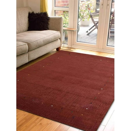 Rugsotic Carpets Hand Knotted Loom Woolen 8 X 10 Contemporary Carpets Hand Knotted Loom Woolen
