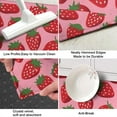 thumbnail image 3 of Red Strawberry Plants Pink Pattern Kitchen Rug Mat,Kitchen Runner Rugs Non Skid Washable,Decorative Kitchen Floor Mats for Kitchen,Sink,Laundry,17"X47", 3 of 5