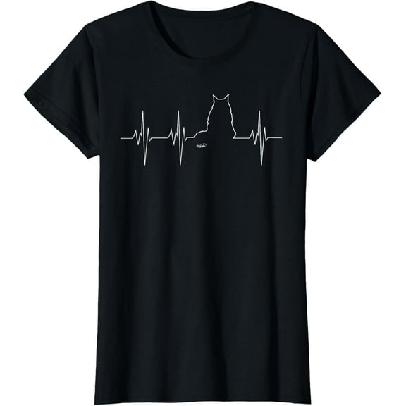 Maine Coon Cat Heartbeat shirt mens t shirt,black,women,funny,misfits,men,journey,t-shirt