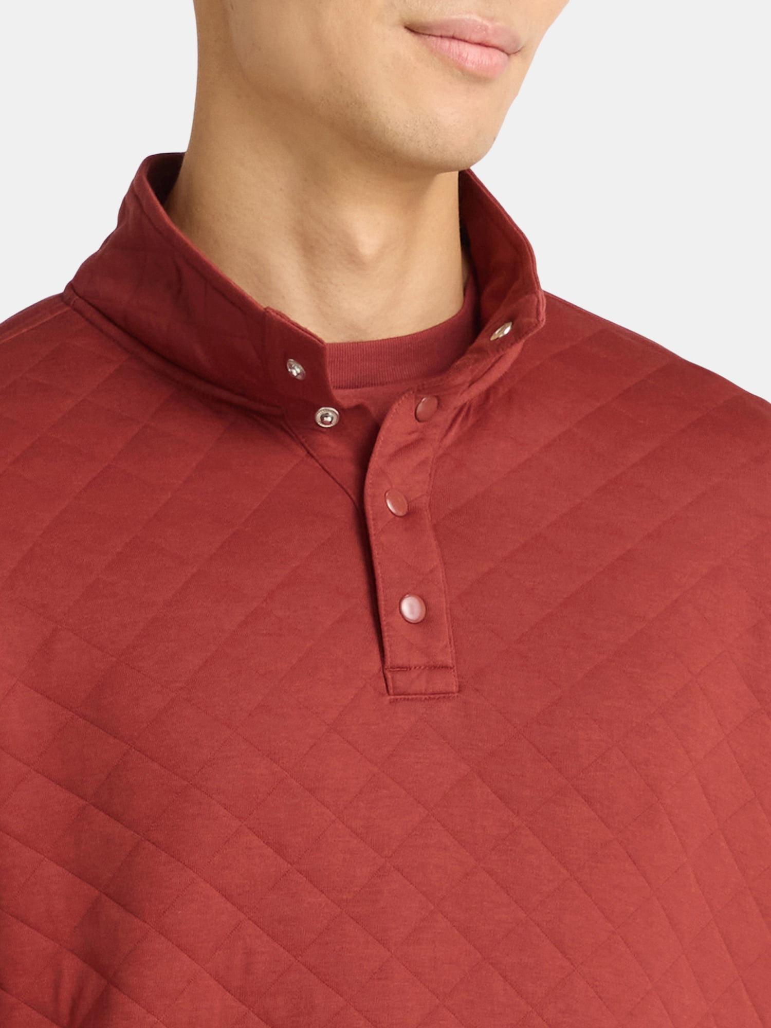 George Men's and Big Men's Quilted Snap Pullover Jacket, Sizes S-3XL