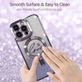 thumbnail image 5 of Case  for iPhone 14 Pro Max Glitter Case Luxury Plating Love Heart Compatible with MagSafe Clear Case with Camera Protector Protection Shockproof Cover for Women Girls-Purple, 5 of 12