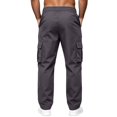 thumbnail image 6 of LTTVQM Mens Cargo Pants Ripstop Drawstring Waist Stretch Fishing Hiking Pants Outdoor Workout Travel Casual Business Work Pants with Multi Pockets, 6 of 6