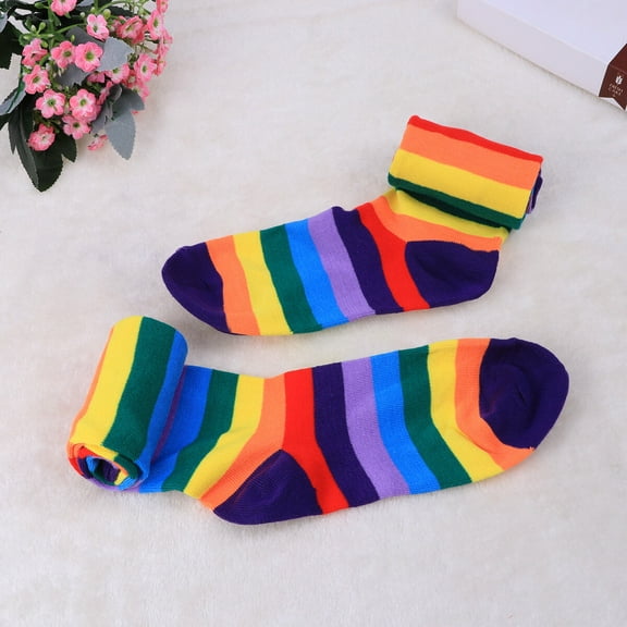 PBPBOX Thigh High Socks Multi Color Soft Elastic Leg Stocking Durable Design