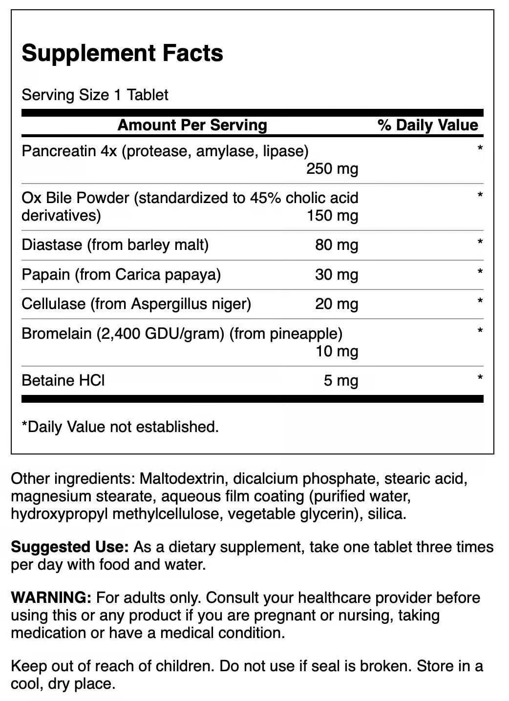 Swanson Digestive Enzymes 180 Tabs 2 Pack
